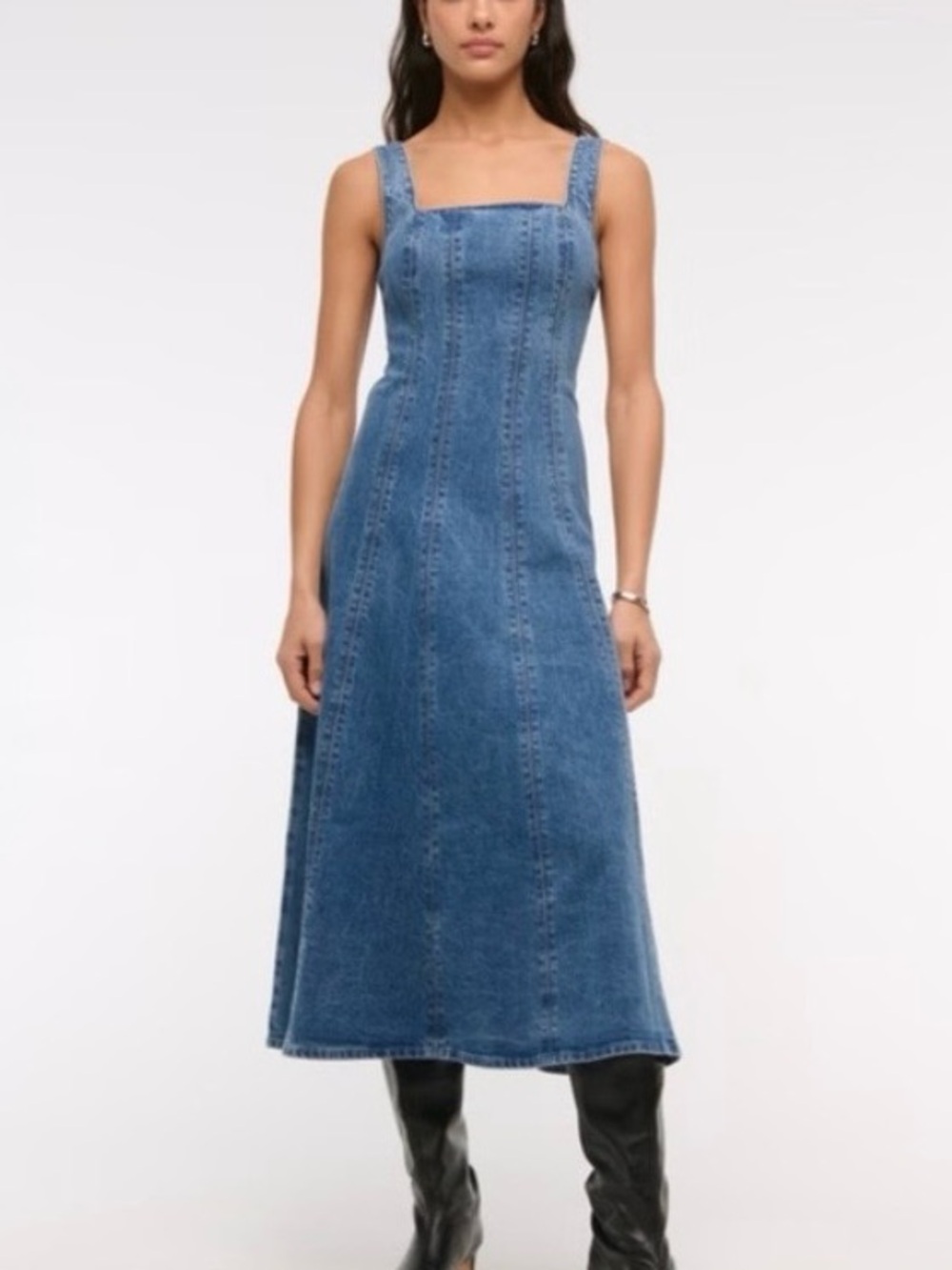 A&F - Mila Denim Midi Dress
